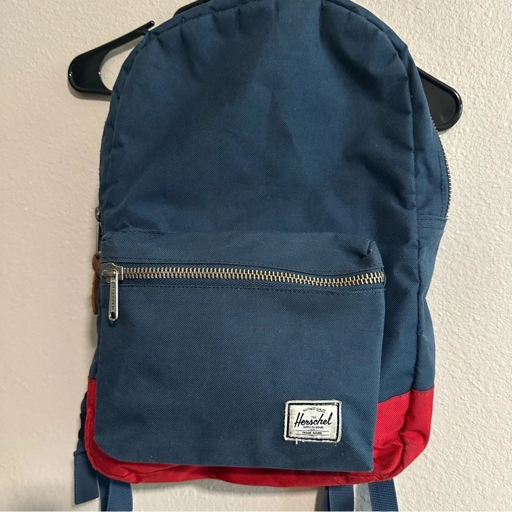 Herschel Blue and Red Small Backpack